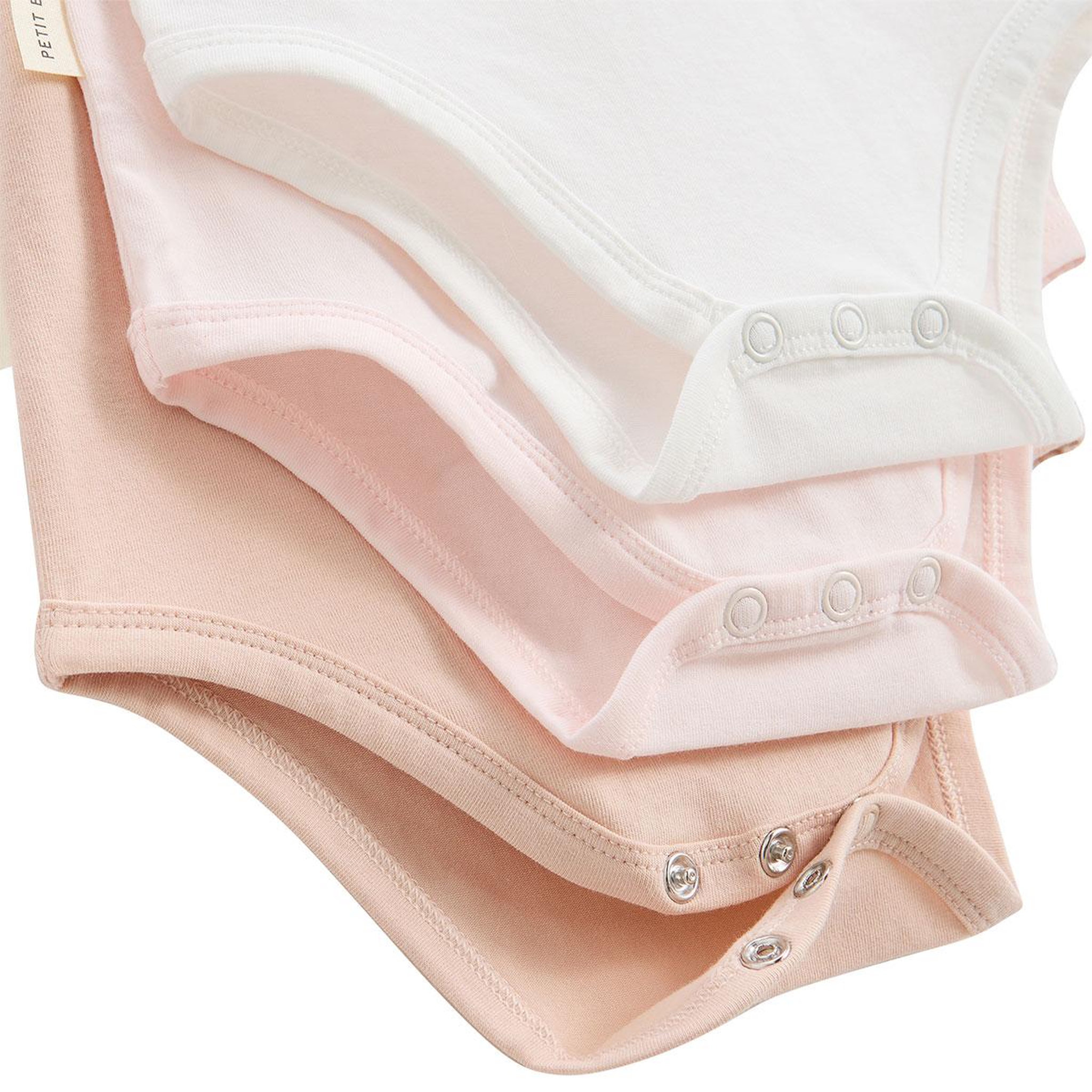 Voir la diapositive 2 : PETIT BEGUIN Lot de 3 bodies bébé manches courtes louison