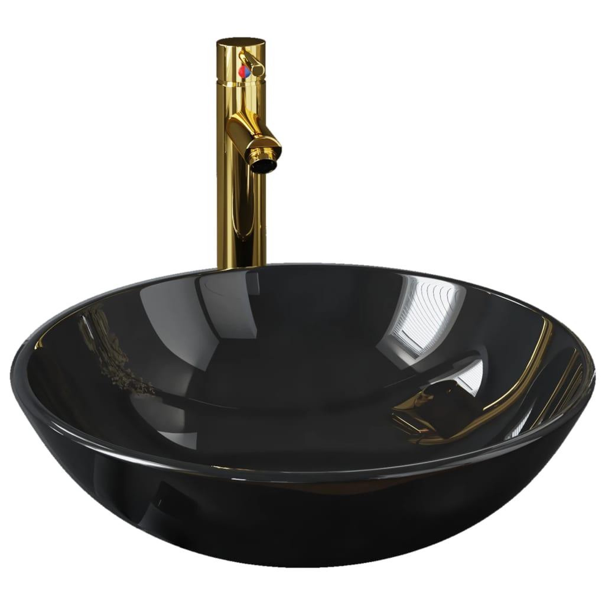 Voir la diapositive 2 : VIDAXL Lavabo de bain avec robinet et drain a poussoir Verre trempe