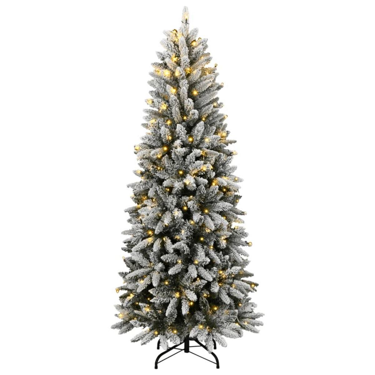 VIDAXL Sapin de Noël artificiel 300 LED et neige floquee 210 cm