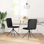 Voir la diapositive 2 : VIDAXL Chaises a manger lot de 2 noir tissu
