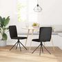 Voir la diapositive 2 : VIDAXL Chaises a manger lot de 2 noir tissu