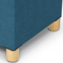 Voir la diapositive 3 : ID MARKET Banc coffre rangement sur pied 100 cm tissu bleu canard