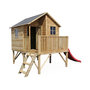 Voir la diapositive 1 : SWEEEK Maisonnette avec toboggan en bois de 3.8m². Orchidée -  cabane sur pilotis en pin autoclave