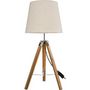 Voir la diapositive 2 : ATMOSPHERA Lampe à Poser Trépied en Bois  Runo  58cm Naturel