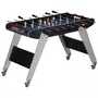 HOMCOM Baby-foot table de Babyfoot avec roulettes dim. 114,5L x 87l x 68,5H cm 2 balles fournies MDF noir et gris