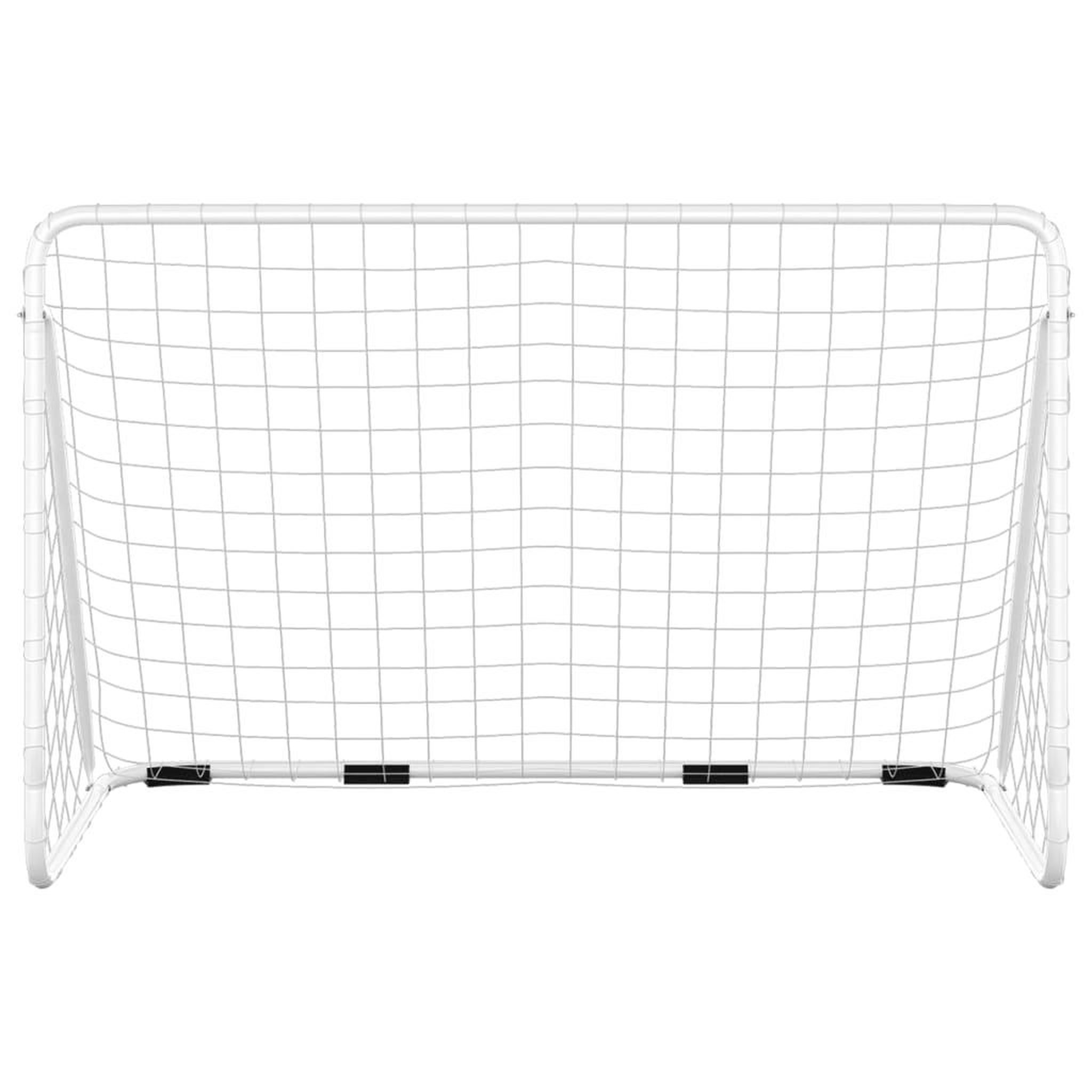 Voir la diapositive 3 : VIDAXL But de football avec filet Blanc 180x90x120 cm Acier