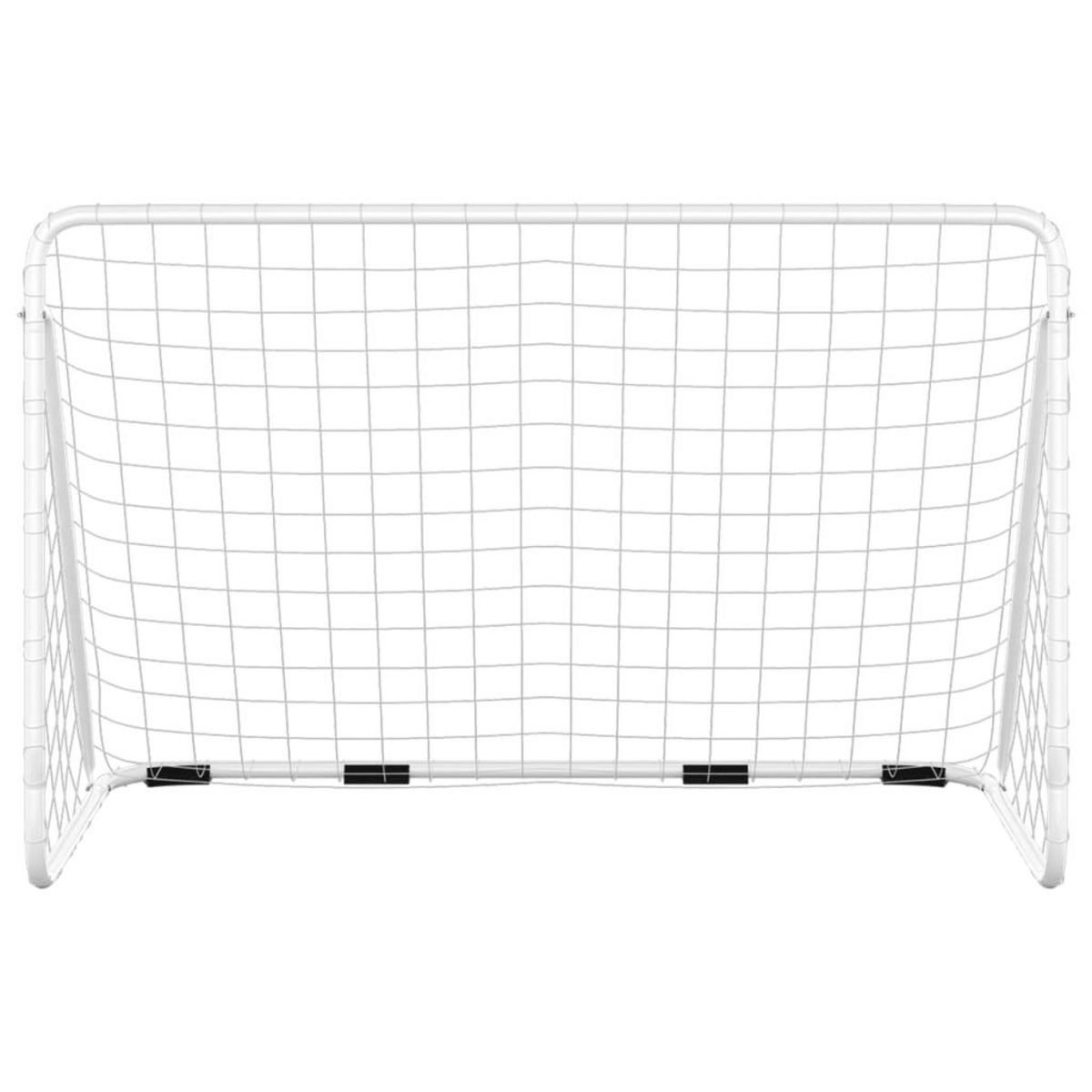VIDAXL But de football avec filet Blanc 180x90x120 cm Acier