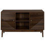 Voir la diapositive 3 : The Home Deco Factory Buffet 2 portes et 2 niches effet noyer TIFFANY - Marron