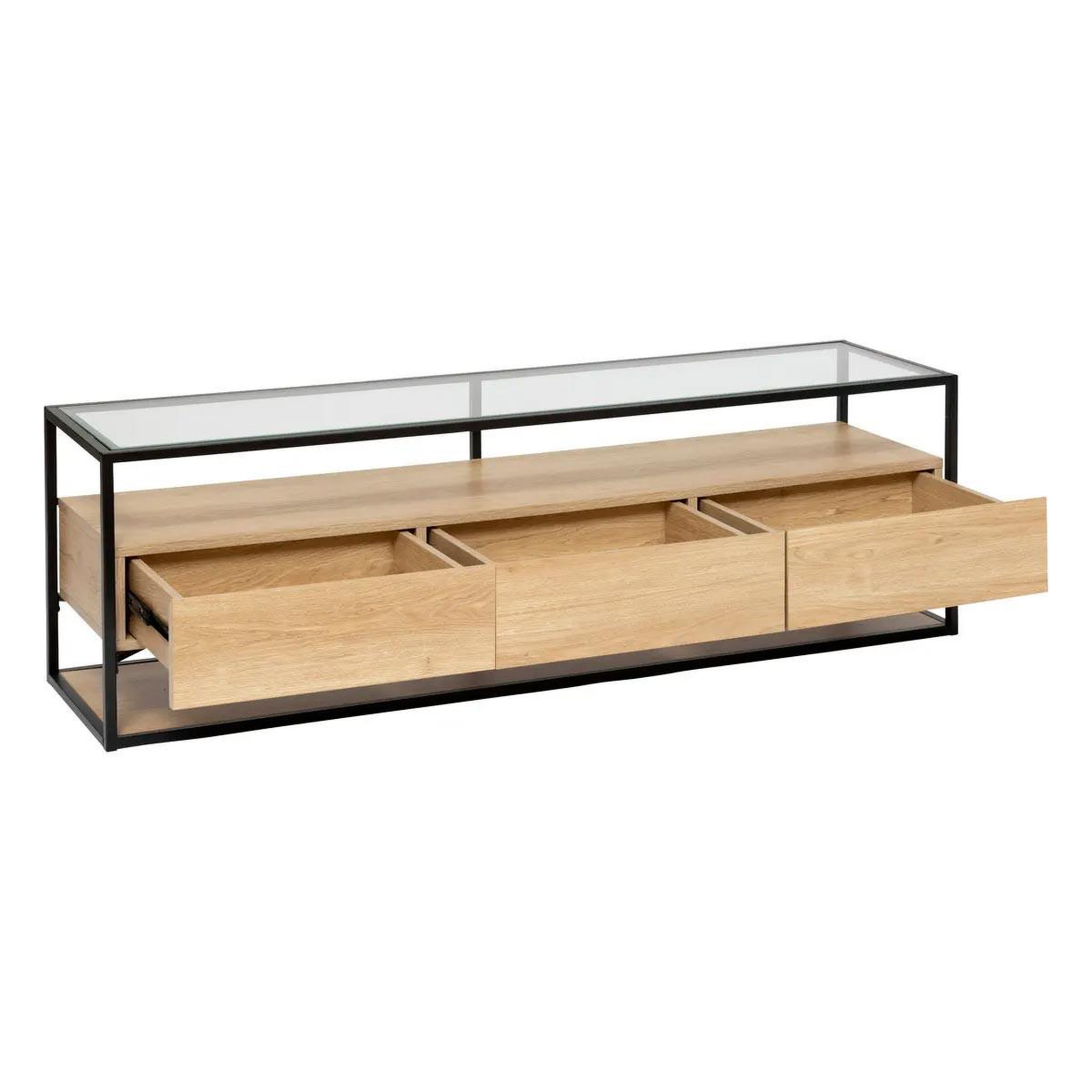 Voir la diapositive 2 : ATMOSPHERA Meuble tv 3 tiroirs  aldéa  160cm naturel