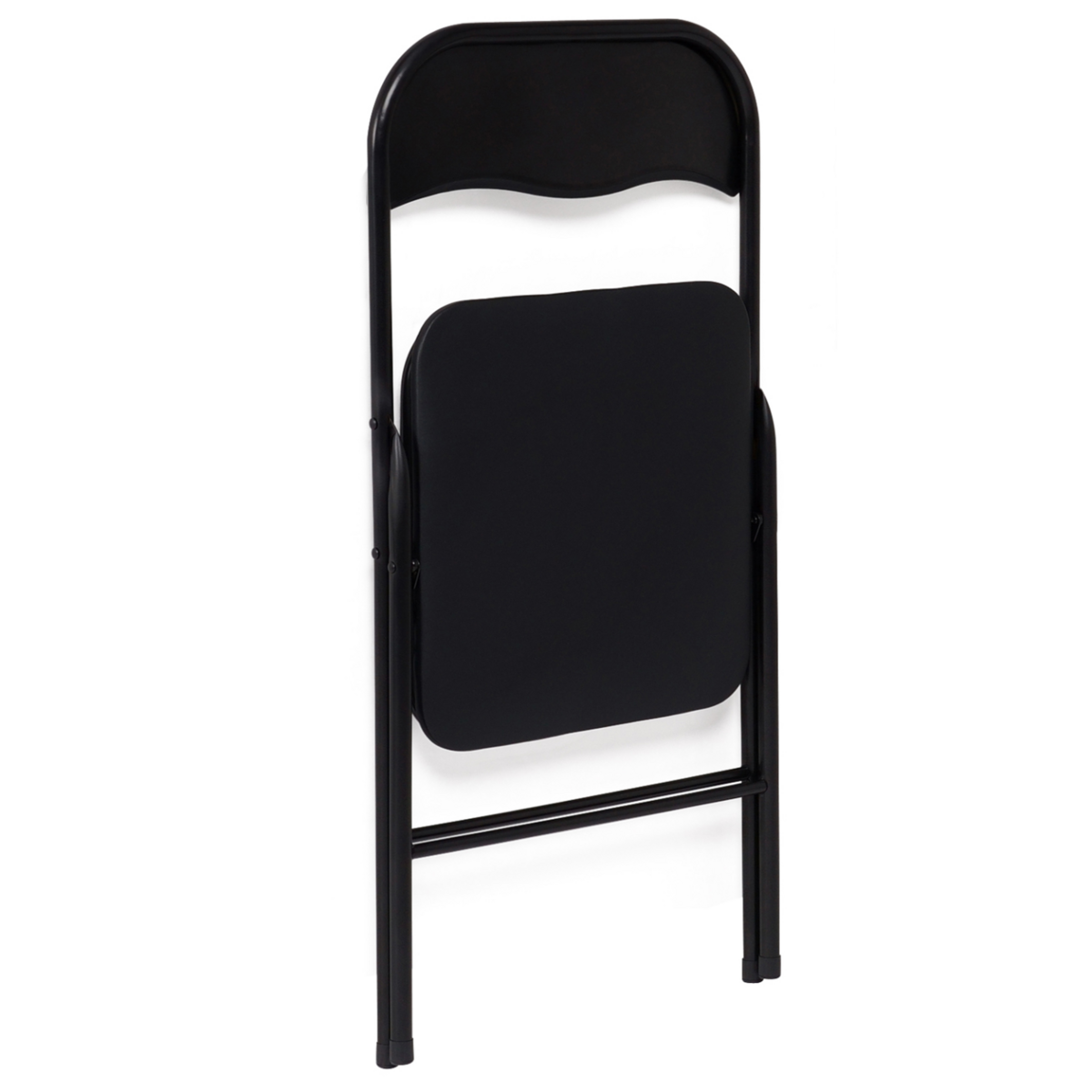 ID MARKET Lot de 4 chaises pliantes KITY noires en PU