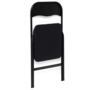 Voir la diapositive 5 : ID MARKET Lot de 4 chaises pliantes KITY noires en PU