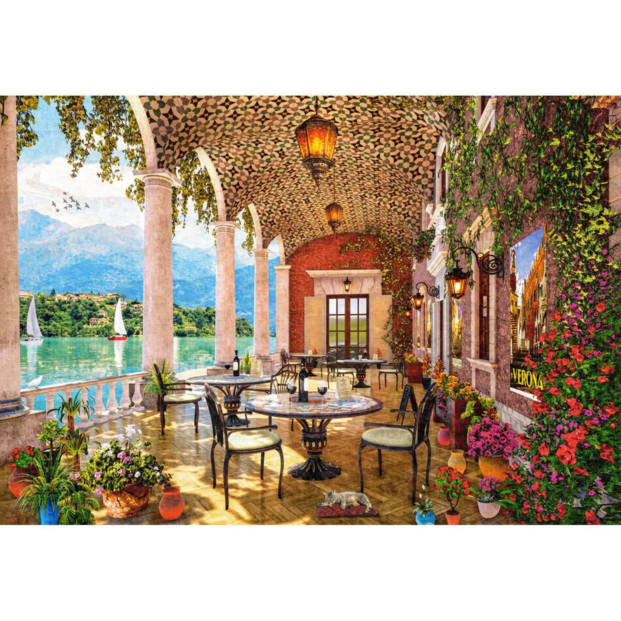 Castorland Puzzle 1500 pièces : terrasse au bord du lac