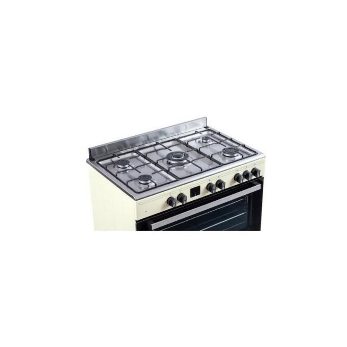 CONTINENTAL EDISON Cuisiniere piano four multifonctions catalyse - CONTINENTAL EDISON - CECP9060CD - 95 L - L90 x H85 cm - Creme / Inox