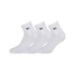 FILA Lot de 3 Paires de Chaussettes Lowcut. Coloris disponibles : Blanc