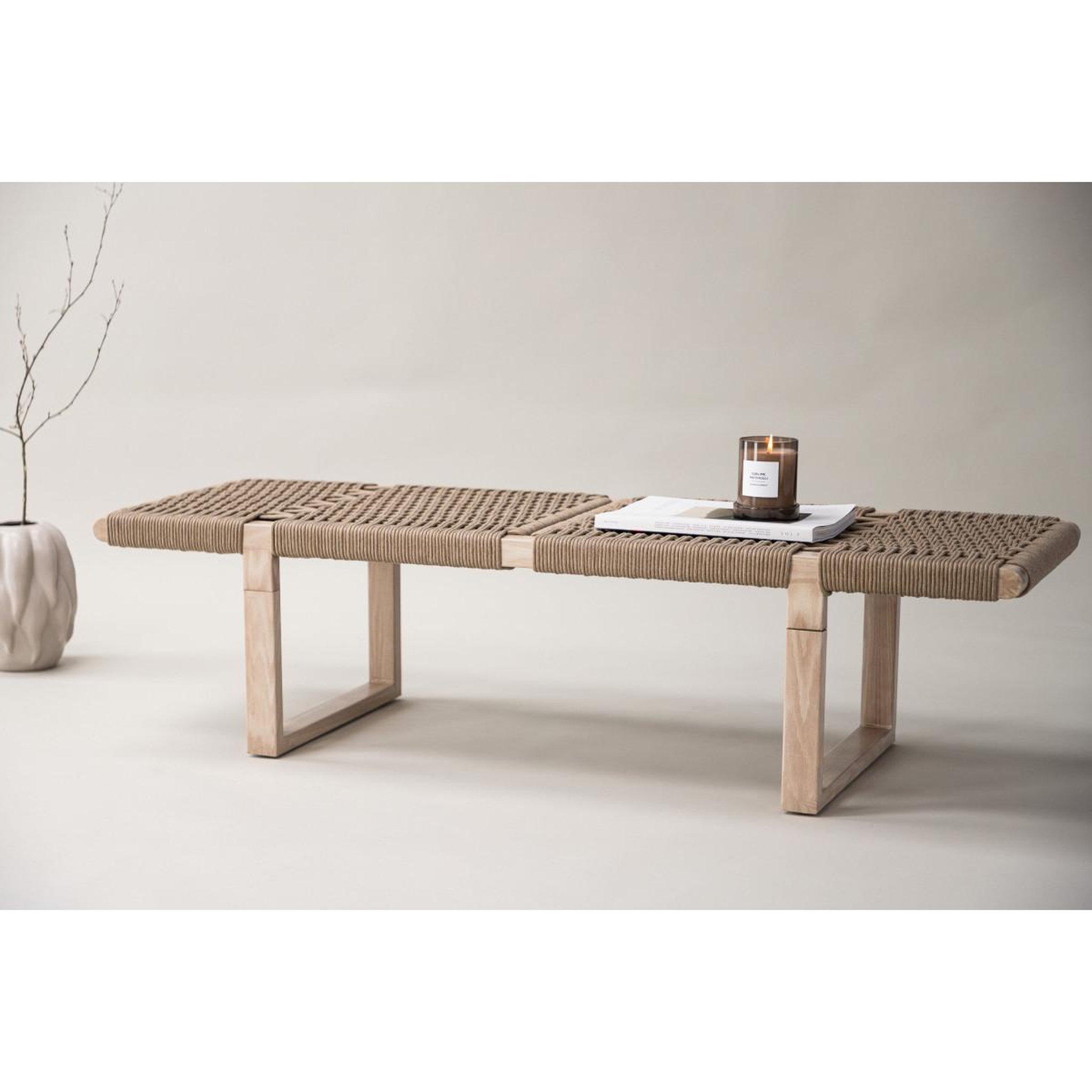 Voir la diapositive 6 : Paris Prix Banc design en rotin  angon  140cm naturel