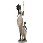 Voir la diapositive 1 : Paris Prix Statuette Déco Femme & Enfant  Tribal Masai  46cm Multicolore