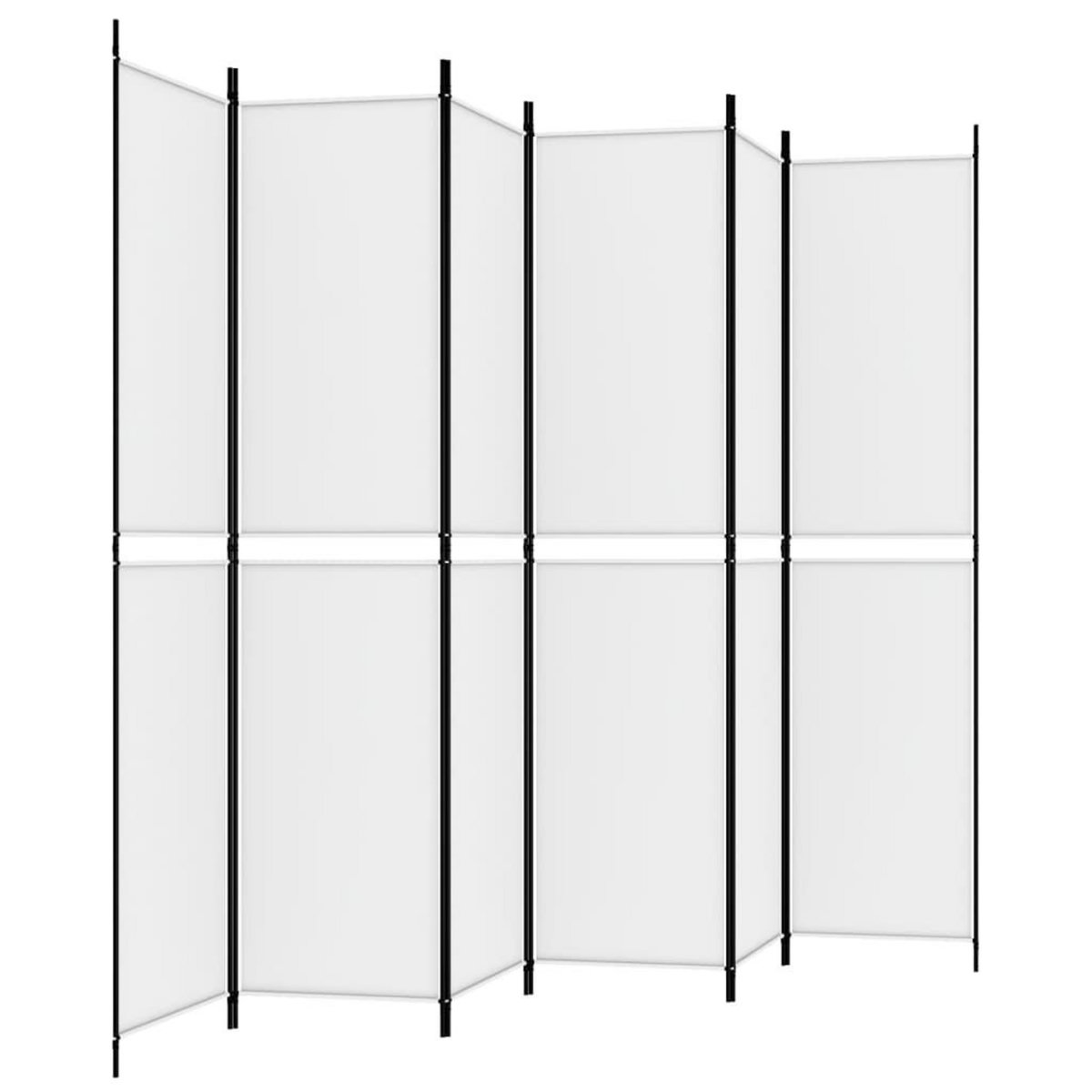 VIDAXL Cloison de separation 6 panneaux Blanc 300x220 cm Tissu