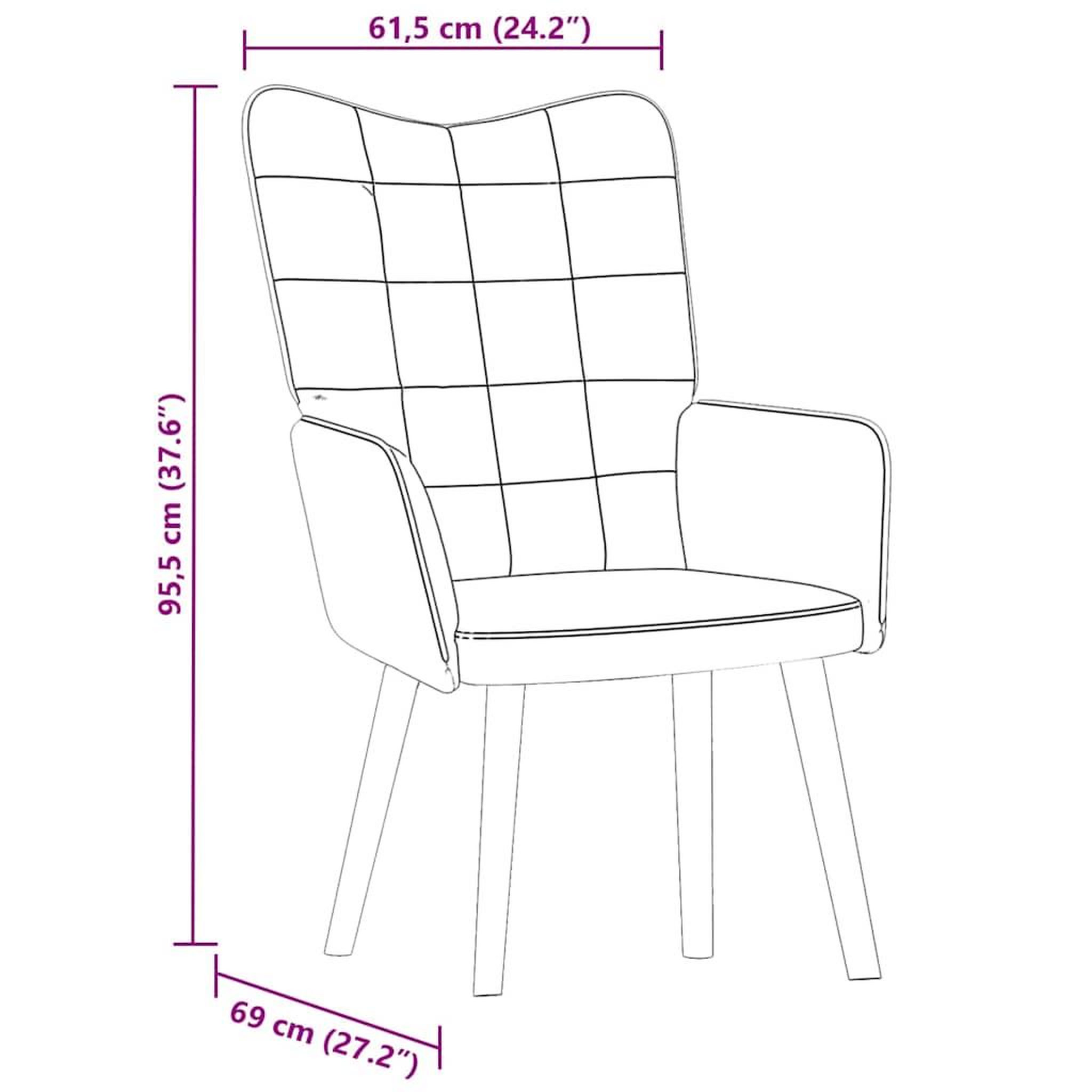 Voir la diapositive 6 : VIDAXL Chaise de relaxation Noir Velours
