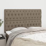 VIDAXL Tetes de lit 4 pcs Taupe 80x7x78/88 cm Tissu