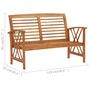 Voir la diapositive 6 : VIDAXL Salon de jardin 2 pcs Bois d'acacia solide