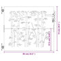 Voir la diapositive 6 : VIDAXL Portail de jardin 85x75 cm acier corten design de bambou