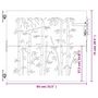 Voir la diapositive 6 : VIDAXL Portail de jardin 85x75 cm acier corten design de bambou