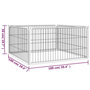 Voir la diapositive 6 : VIDAXL Parc pour chien 4 panneaux Noir 100x50cm Acier enduit de poudre