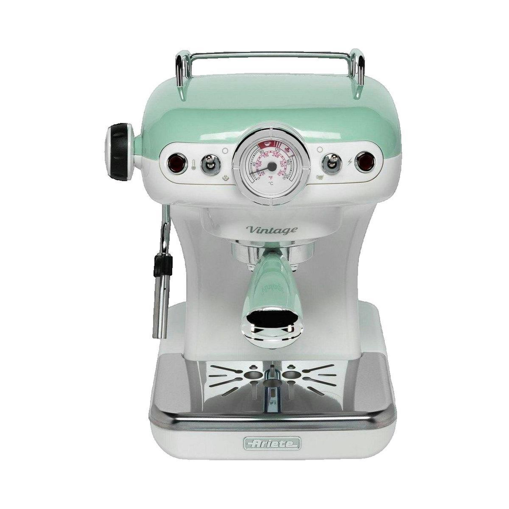 Voir la diapositive 3 : ARIETE Cafetière Ariete 1389 Vintage Verte et Beige