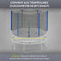 Voir la diapositive 4 : HOMCOM Filet de sécurité trampoline porte zipée Ø 244 cm 6 poteaux bleu noir