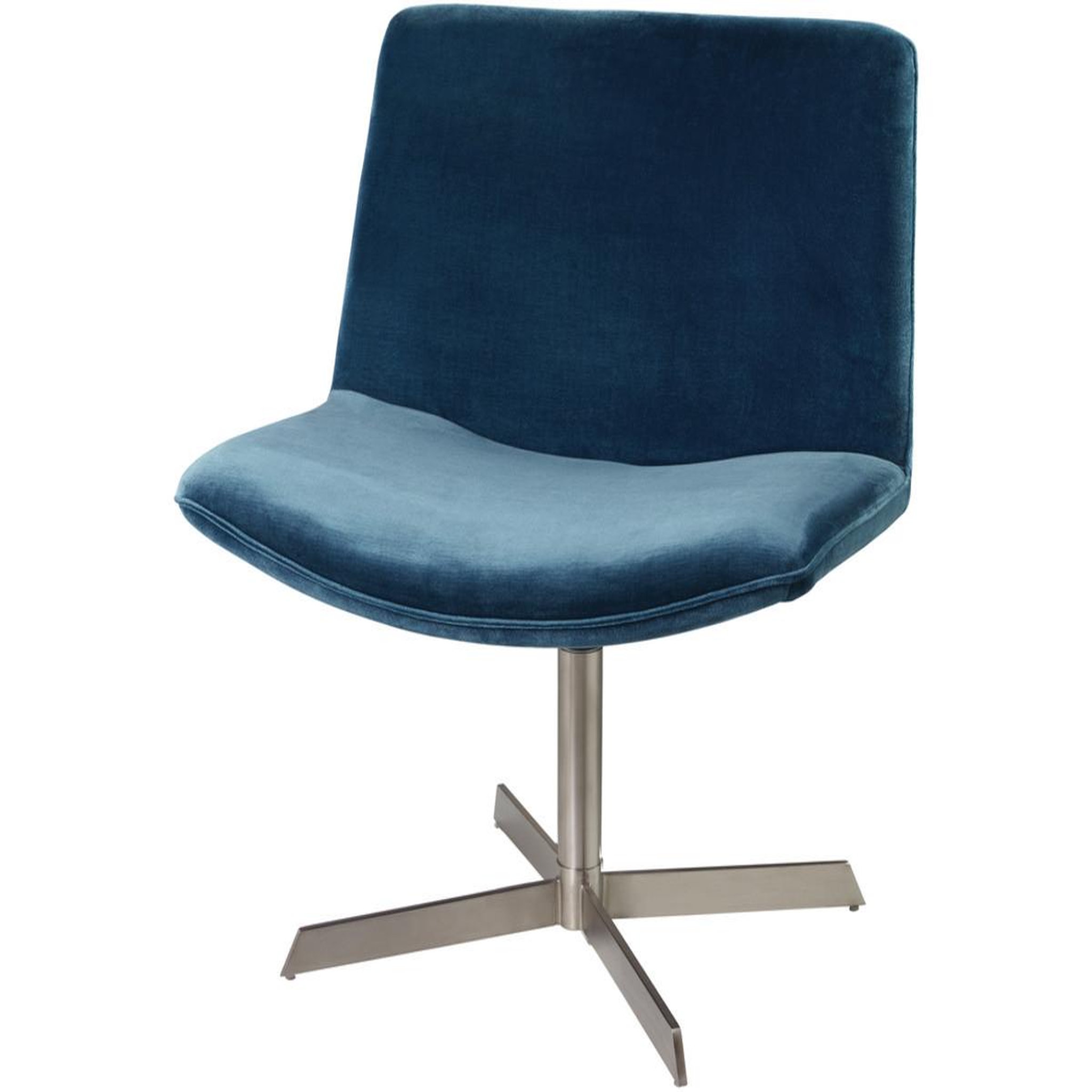 Voir la diapositive 2 : Habitat et Jardin Fauteuil  kiss  - velours - bleu