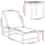 Voir la diapositive 6 : VIDAXL Chaise longue et table creme bois d'acacia solide et textilene