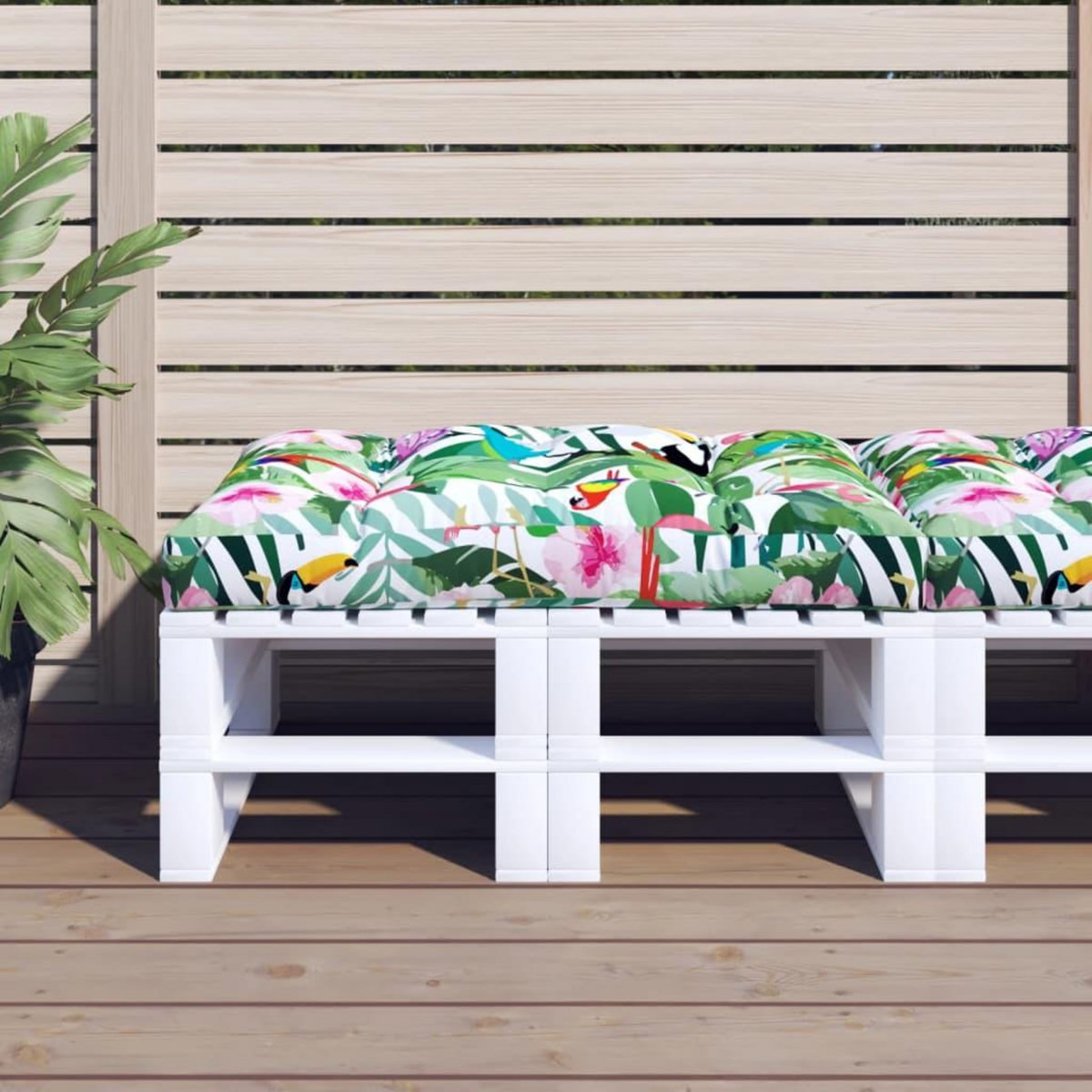 VIDAXL Coussin de palette multicolore 120x80x12 cm tissu