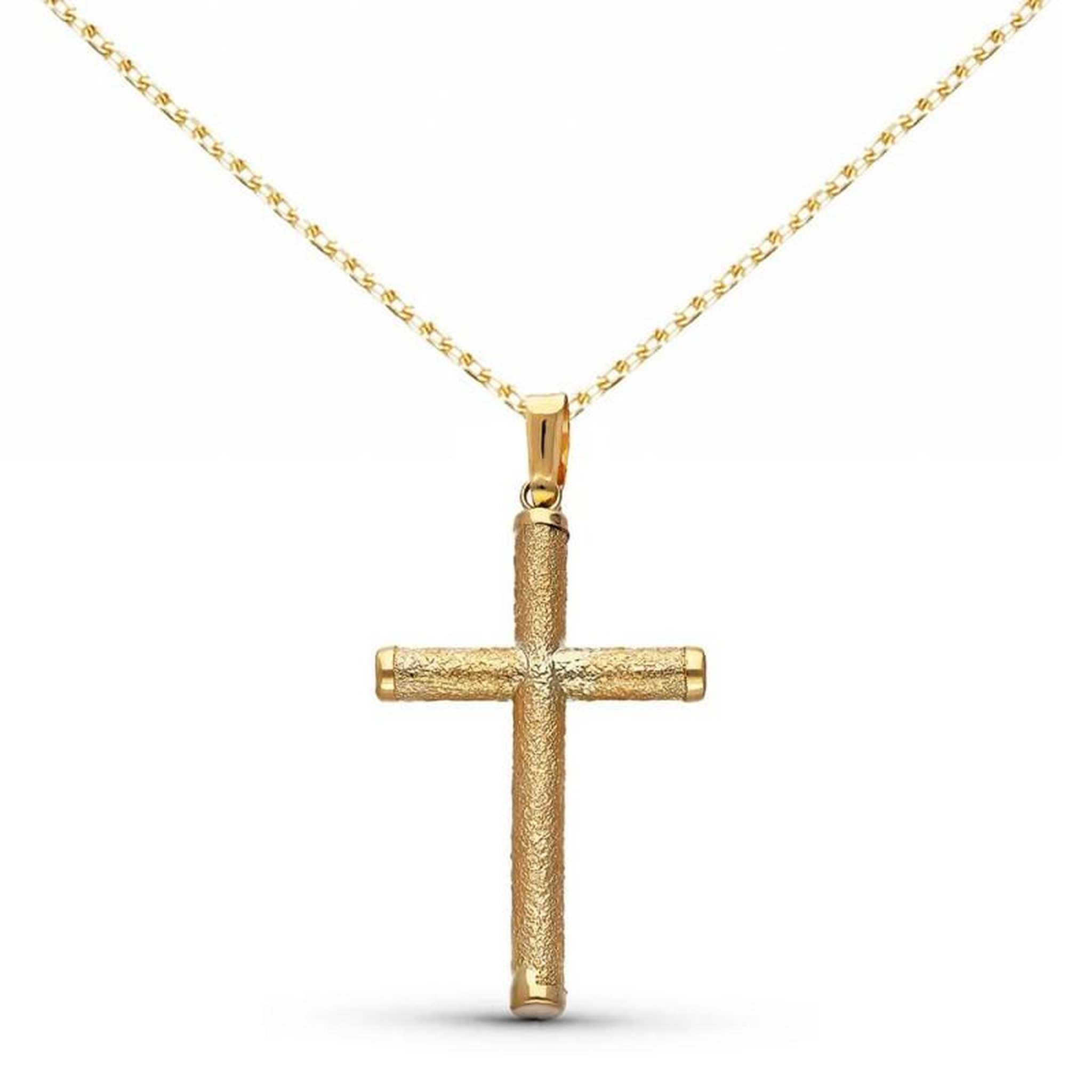 Voir la diapositive 1 : L'ATELIER D'AZUR Collier - Médaille Croix Or Jaune - Chaine Dorée