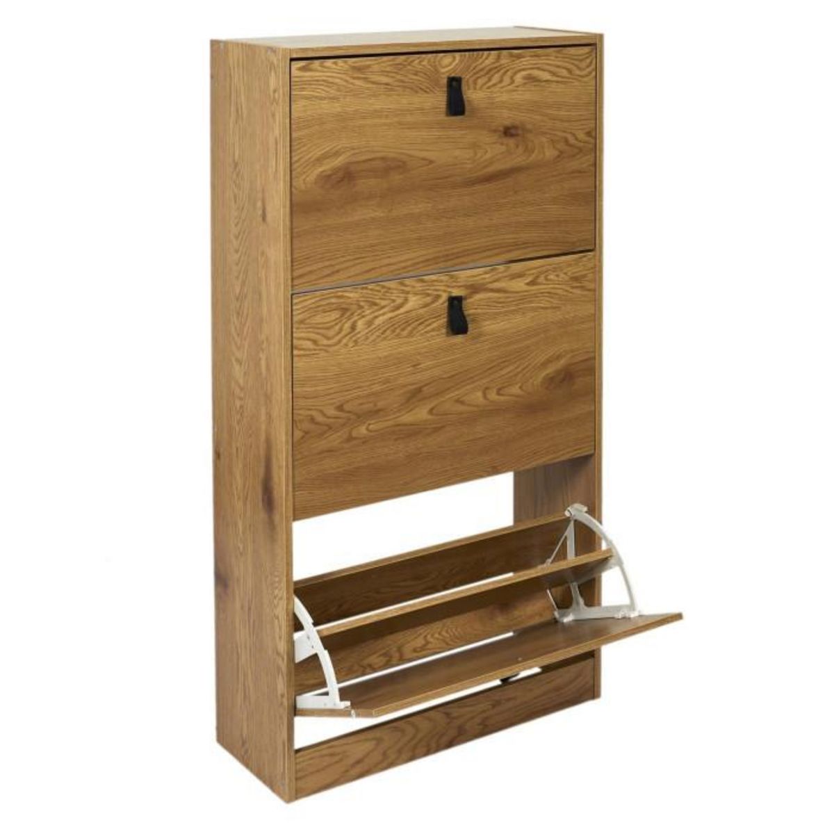 Paris Prix Meuble à Chaussures 3 Portes  Abbott  117cm Naturel