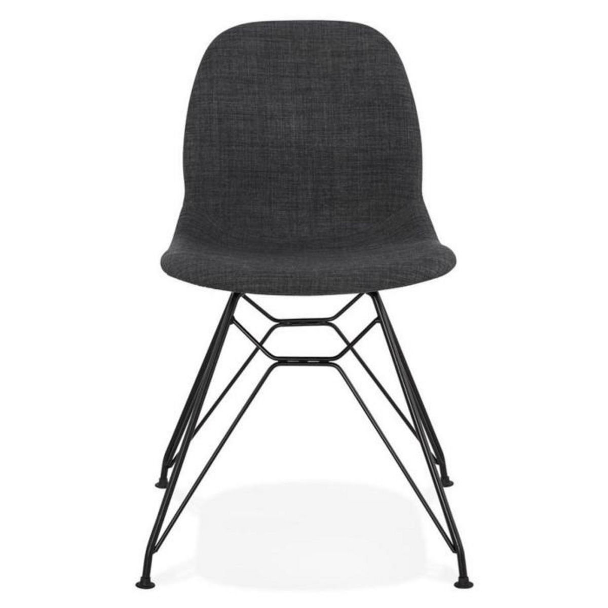 Paris Prix Chaise Design en Tissu  Sandes  83cm Gris & Noir