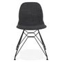 Voir la diapositive 2 : Paris Prix Chaise Design en Tissu  Sandes  83cm Gris & Noir