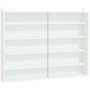 Voir la diapositive 1 : HOMCOM Vitrine murale étagère - 5 étagères réglables - 2 portes coulissantes verre - panneaux blanc