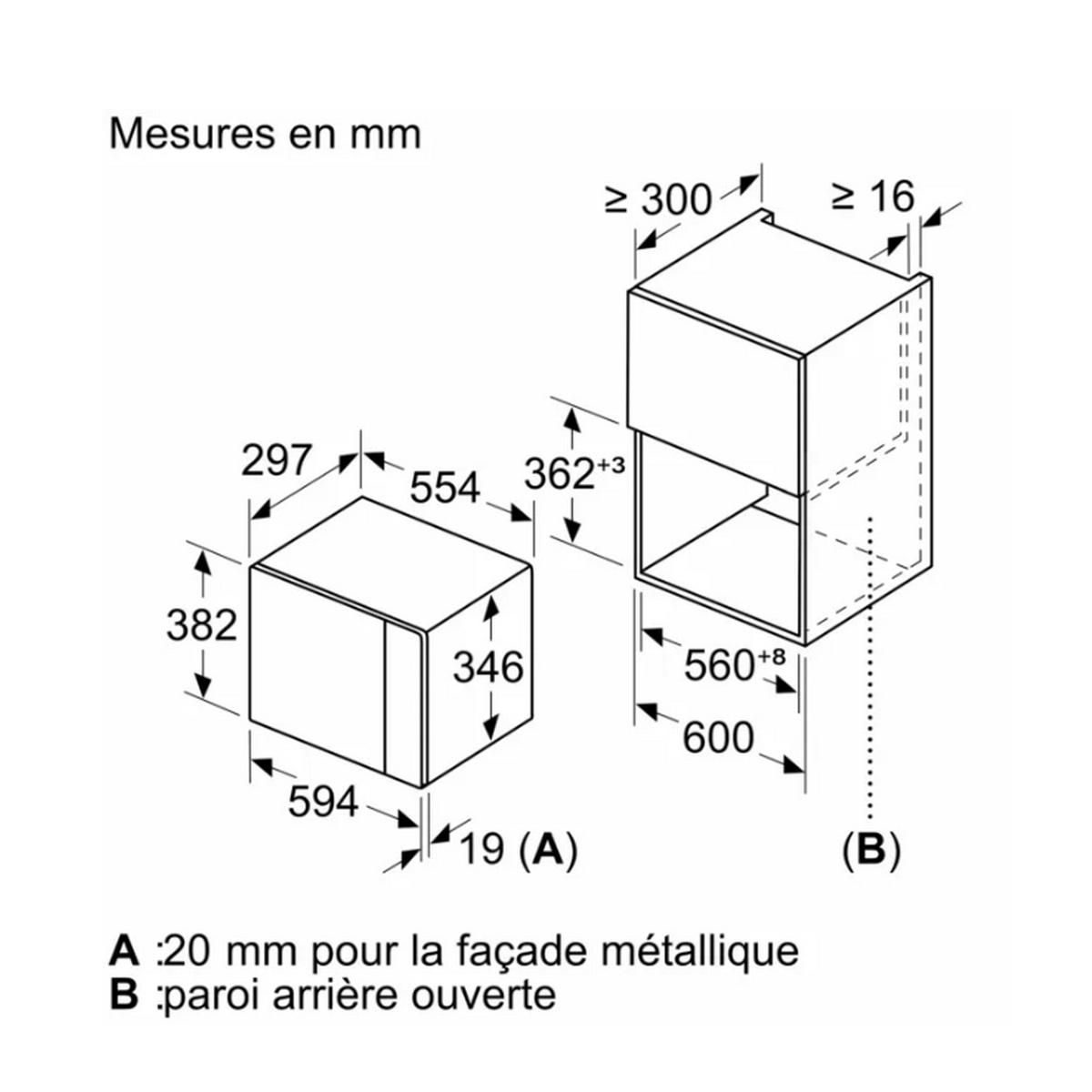 Neff Micro-ondes encastrable 20l 1270w graphite grey - HLAWD23G0