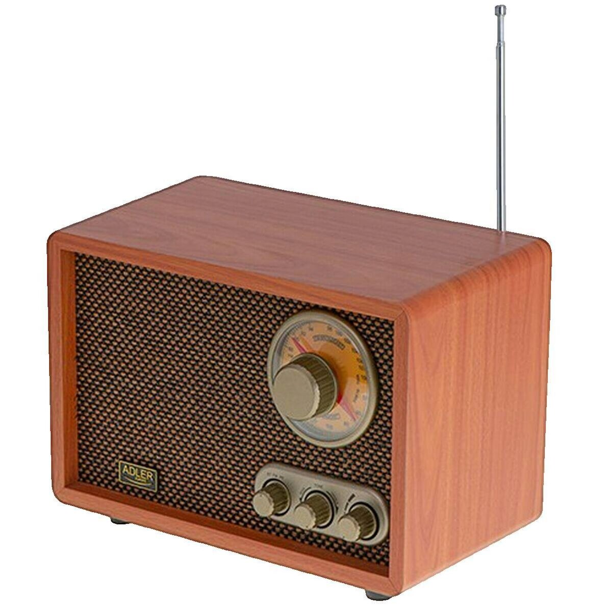 ADLER Radio portable Adler AD 1171 - Radio rétro Bluetooth FM et AM 10 W marron