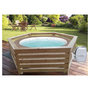 Voir la diapositive 1 : Habrita Habillage bois hexagonal pour spas et piscines gonflables - 2,63x2,09x0,71m