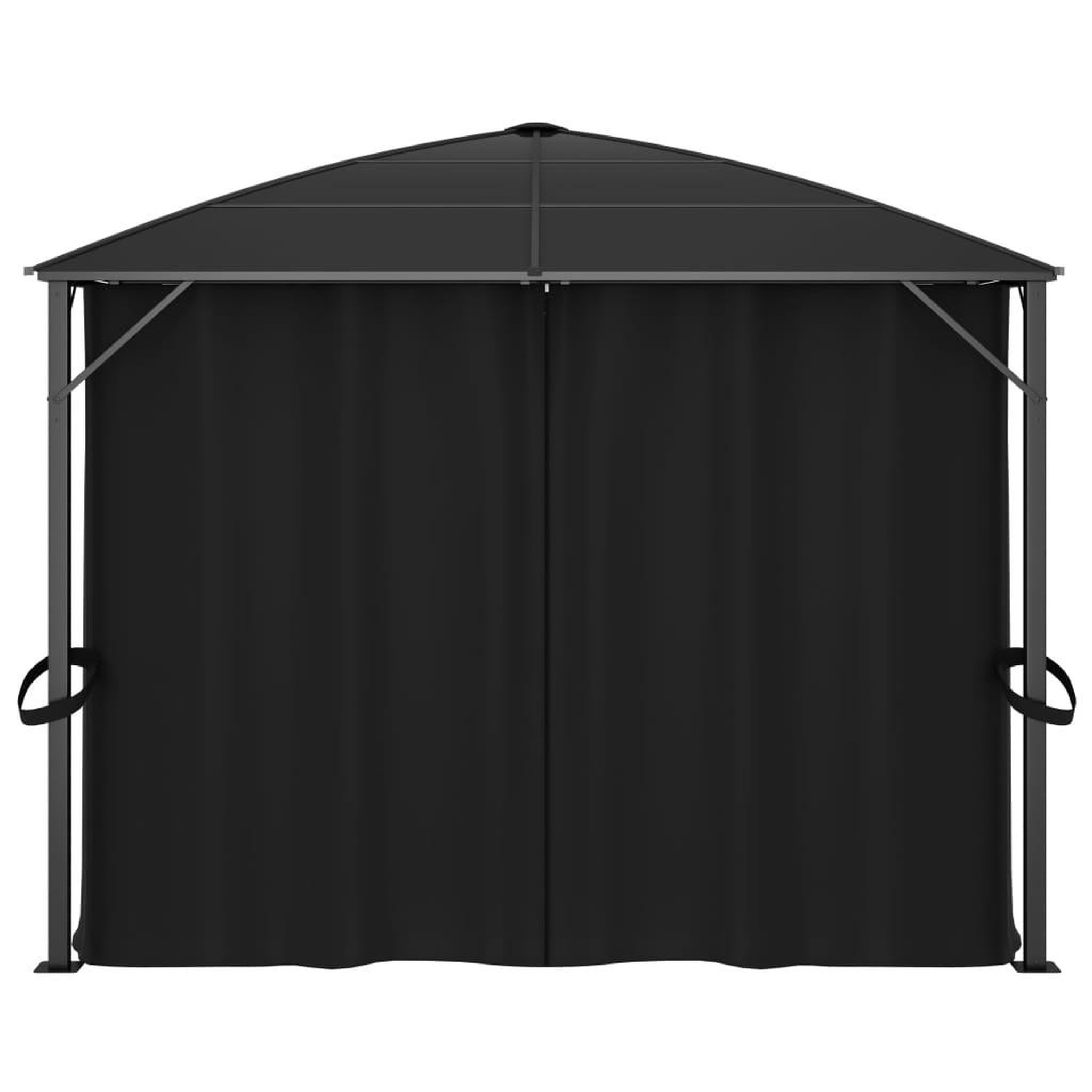Voir la diapositive 3 : VIDAXL Tonnelle avec rideaux 400x300x265 cm Anthracite