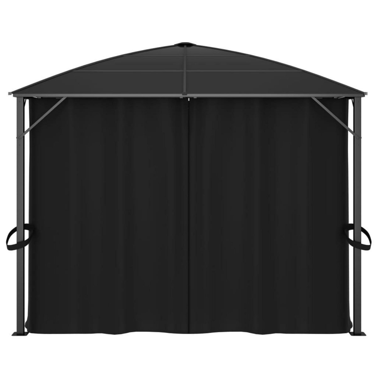 VIDAXL Tonnelle avec rideaux 400x300x265 cm Anthracite