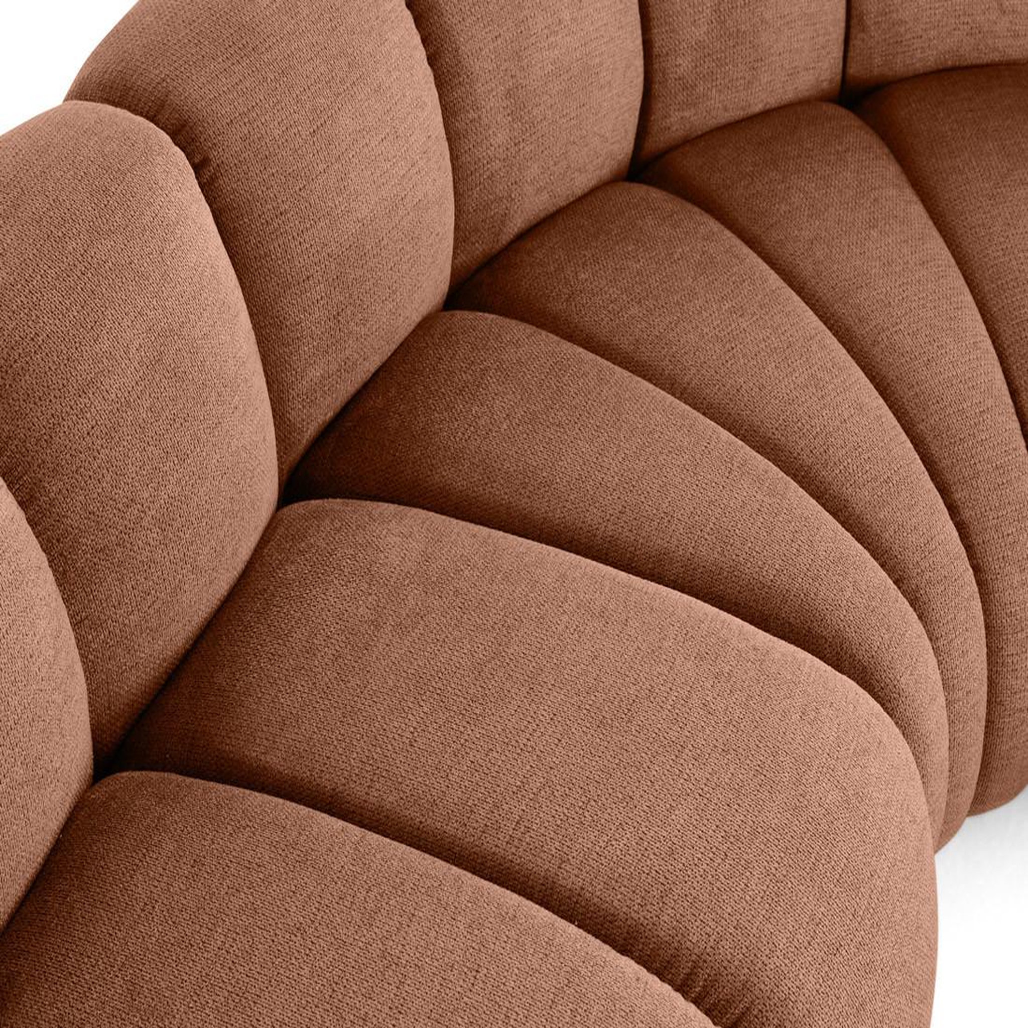 Voir la diapositive 6 : LISA DESIGN Debbie - canapé modulable d'angle droit 4 places avec accoudoir en tissu texturé