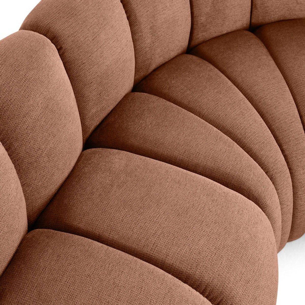 LISA DESIGN Debbie - canapé modulable d'angle droit 4 places avec accoudoir en tissu texturé