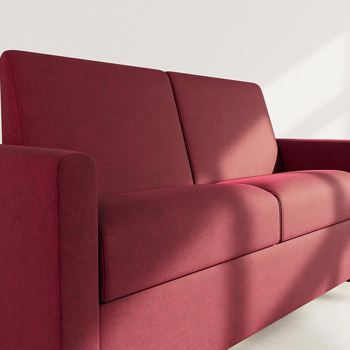 BEST MOBILIER Julia - canapé 3 places convertible express couchage quotidien 140 cm matelas 18 cm en tissu