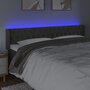 Voir la diapositive 4 : VIDAXL Tete de lit a LED Gris fonce 203x16x78/88 cm Velours
