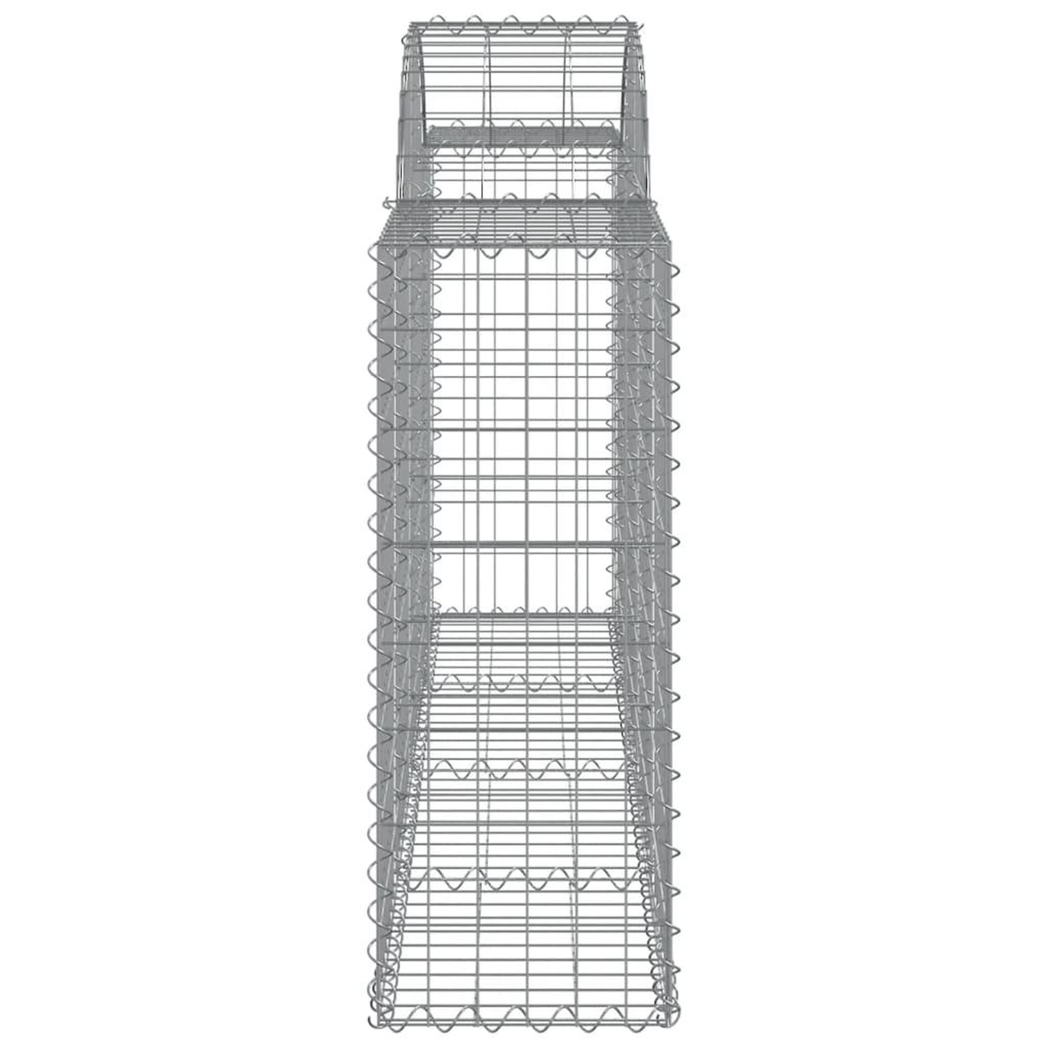 Voir la diapositive 5 : VIDAXL Paniers a gabions arques 4 pcs 200x30x80/100 cm Fer galvanise