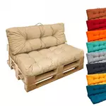 LINXOR Kit de coussins et assise capitonnés pour palette. Coloris disponibles : Rouge, Bleu, Orange, Gris, Jaune, Beige