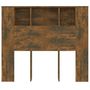 Voir la diapositive 4 : VIDAXL Armoire de tete de lit chene fume 120x18,5x102,5 cm