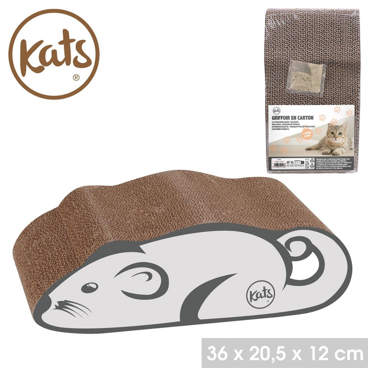 FORNORD Griffoir en forme de souris SPIROU - Blanc